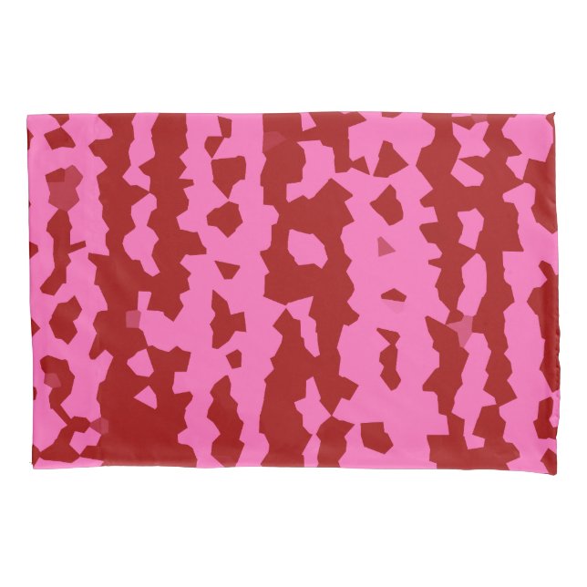 Pink Maroon Red Irregular Abstract Design  Pillow Case (Front)