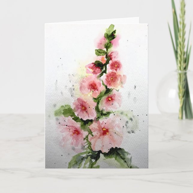 Pink Marshmallows - Blank inside greeting  Card (Front)