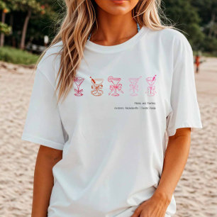 Pink Martini Bachelorette Beach Cover-Up or Sleep T-Shirt