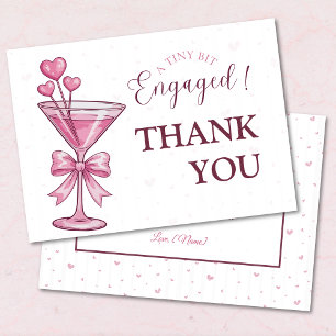 Pink Martini Bridal Shower Thank You Card   Engage