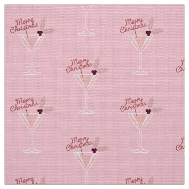 Pink Martini Christmas Fabric (Swatch)