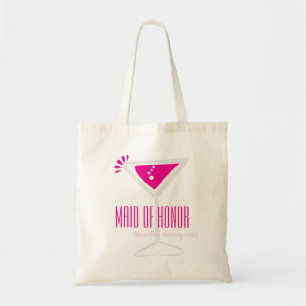 Pink Martini Glass Maid of Honor  Canvas Bag