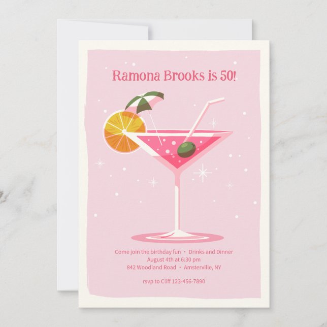 Pink Martini Invitation (Front)