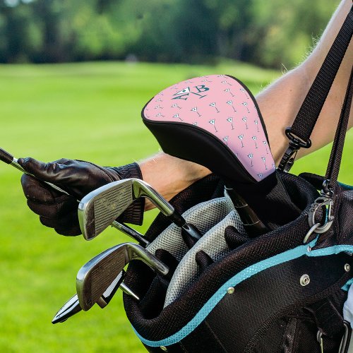 Pink Martini Monogram Golf Head Cover