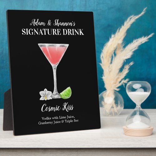 Pink Martini  PERSONALIZE this Signature Drink Pl Plaque