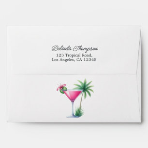 Pink Martini Tropical Palm Envelope