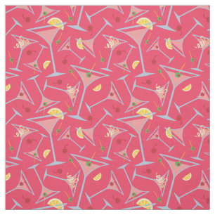 Pink Martinis Fabric