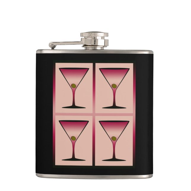 Pink Martinis Flask (Front)