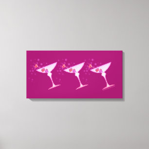 PINK MARTINIS Gallery Wrapped Canvas Print