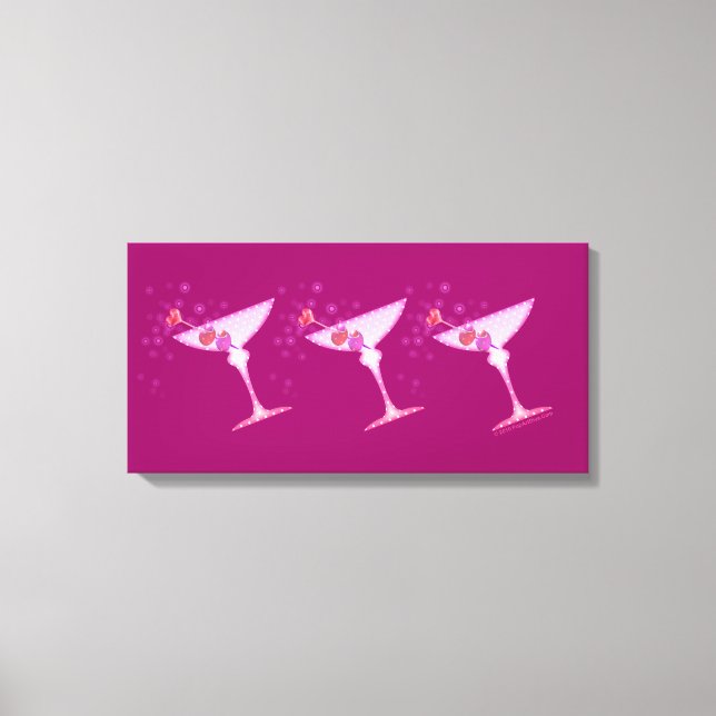PINK MARTINIS Gallery Wrapped Canvas Print (Front)