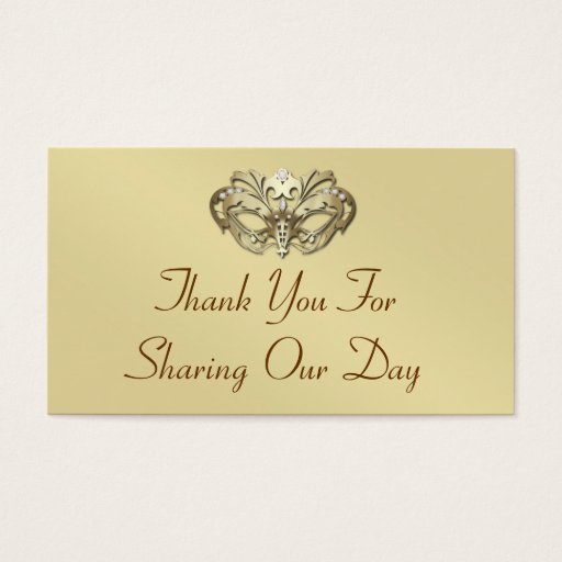 Customizable Pink Masquerade Elegant Favor Tag Business Cards