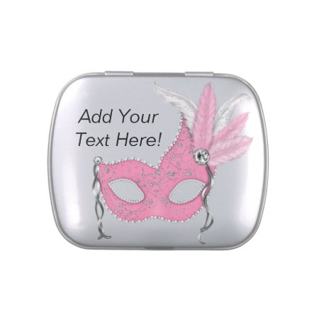 Pink Masquerade Party Jelly Belly Tin