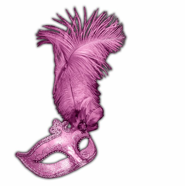 Pink Masquerade Party Table Decorations Cutout (Front)