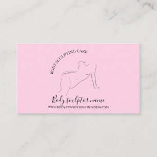 Pink massage Body care woman tan Business Card