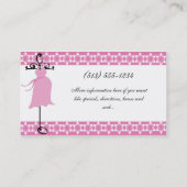 Pink Maternity Dress Boutique Business Cards (Back)