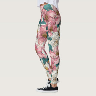 Pink Maternity Gardenias Luxury Best Friend Gifts Leggings