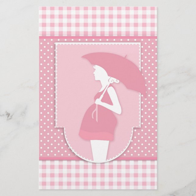pink maternity stationery (Front)