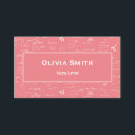Pink Math Tutor Teacher Formula Pattern Business Card<br><div class="desc">Make this pink math formula pattern business card truly your own by adding a personal touch. With a simple design,  you have the opportunity to customize it and showcase your personality.  Illustrated and designed by Patricia Alvarez</div>