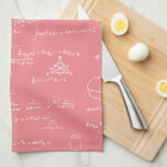 Pink Mathematics Pattern Kitchen Towel<br><div class="desc">Simple girly pink mathematics pattern kitchen towel. Excelent gift for math teachers,  graduates and retirement! Illustrated and designed by Patricia Alvarez.</div>