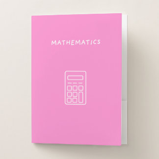 Pink Mathematics  Pocket Folder