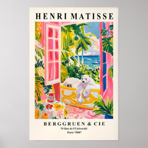 Pink Matisse Print, Polar Bear In Bathtub Art Prin Poster