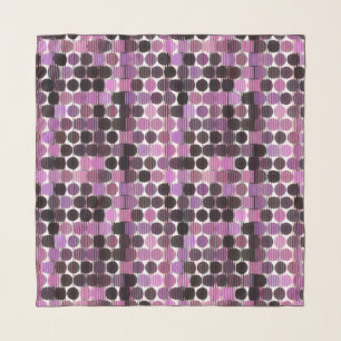 Pink, Mauve and black rose geometric Scarf