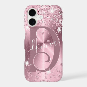 Pink Mauve Diamonds - Personalized iPhone 17 Case