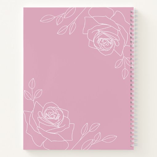 Pink Mauve Elegant Floral Sketchbook Notebook Zazzle