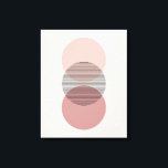 Pink & Mauve Minimalist Circle Wall Art Canvas<br><div class="desc">Add this canvas wall art to any room for a modern,  minimalist look. Would look great in an office,  bedroom,  living room,  family room,  nursery or entry way. The abstract circles are variations of pink and black stripes.</div>