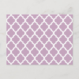 Pink Mauve Mist Moroccan Tile Trellis Postcard