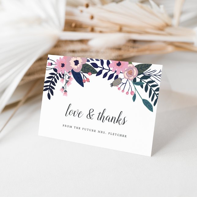 Pink Meadow | Elegant Floral Thank You Card (Creator Uploaded)
