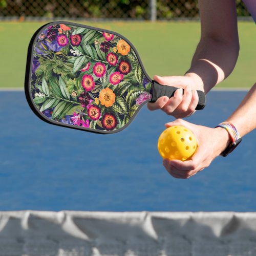 Pink Meadow Floral Pickleball Paddle