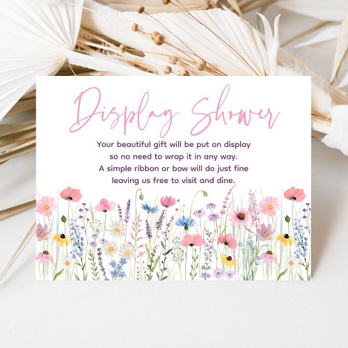 Pink Meadow Wildflowers Baby Shower Gift Display