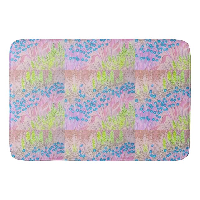 Pink Meadows Bath Mat (Front)