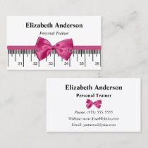 Pink Measuring Tape Trainer Business Card