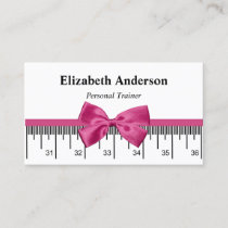 Pink Measuring Tape Trainer Business Card