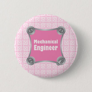 Pink Mechanical Engineer Button