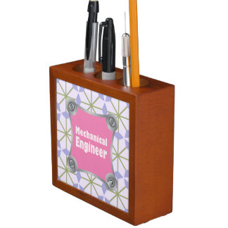 Pink Mechanical Engineer Desk Organizer