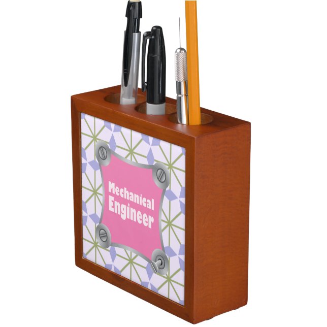 Pink Mechanical Engineer Desk Organizer (In Situ)