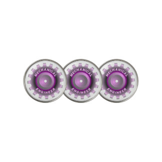 Pink Mechanical Engineer Gear Golf Ball Marker