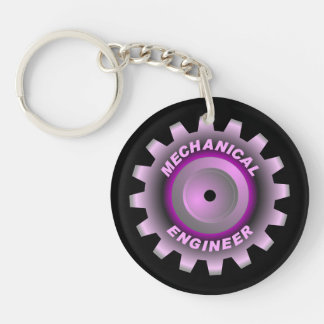Pink Mechanical Engineer Gear Keychain