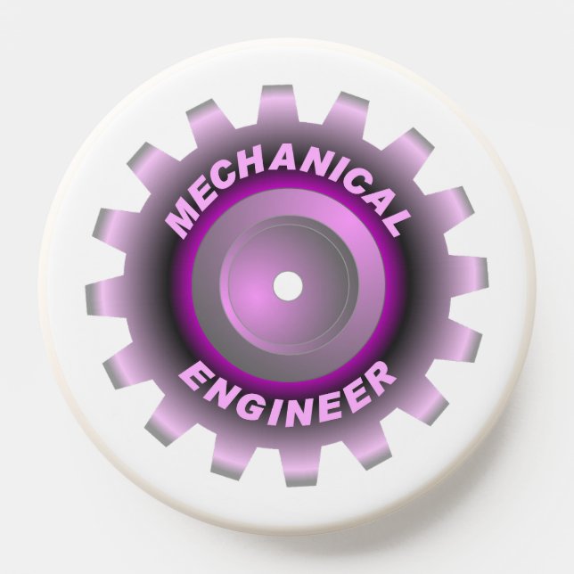 Pink Mechanical Engineer Gear PopSocket (Popsocket)