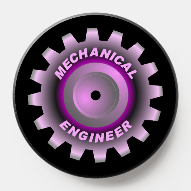 Pink Mechanical Engineer Gear PopSocket (Popsocket)