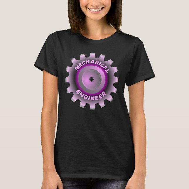 Pink Mechanical Engineer Gear T-Shirt (Front)