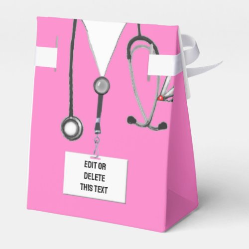 Pink Medical School Graduation Favor Box