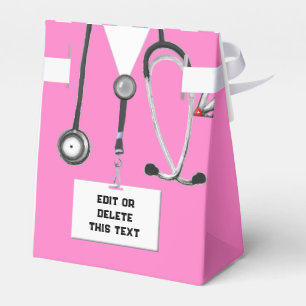 Pink Medical School Graduation Favor Box
