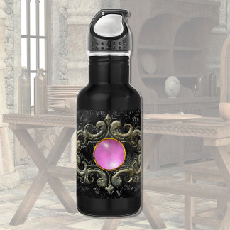 Pink Medieval Stone Stainless Steel Water Bottle