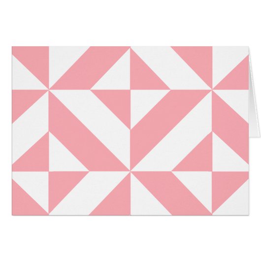Pink Melon Geometric Deco Cube Pattern (Front Horizontal)