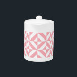 Pink Melon Geometric Deco Cube Pattern Teapot<br><div class="desc">This abstract,  geometric cubed pattern will add vibrance and classic flair to any home or office decor. Always ready for you to personalize with your name and/or your loved one's name,  as well.</div>