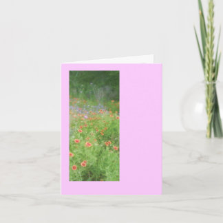 Pink-memories of spring letterpress thank you card